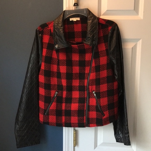 Vintage buffalo check biker jacket - Picture 1 of 5